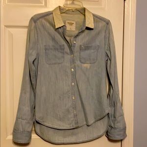 Stonewashed button down